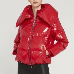 NWT Alice + Olivia Red Durham Puffer